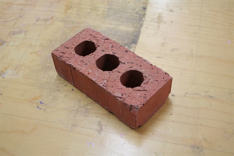 Brick sorted by color and size